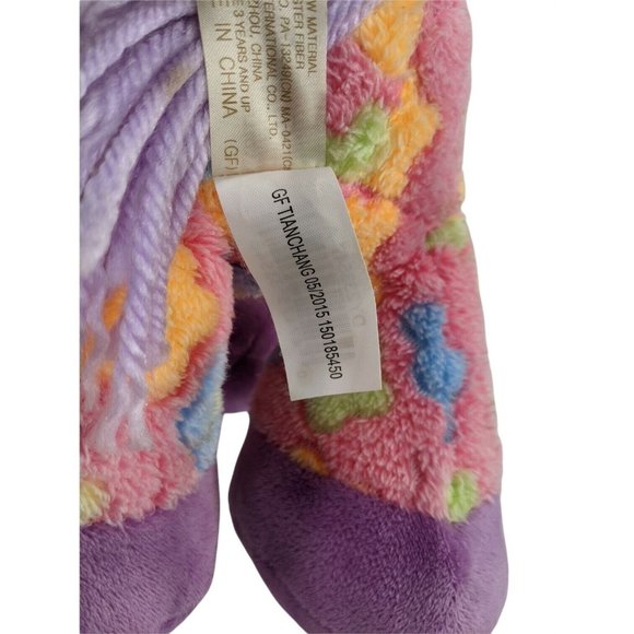 Dan Dee 13" Precious Plush Rainbow Colored Floral Horse Pony w/Yarn Mane/Tail - Picture 7 of 8
